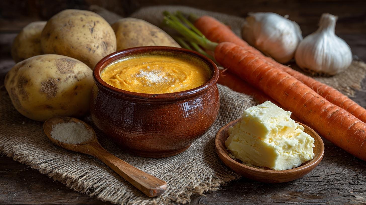 Mrkvový krém s bramborami a máslem jemný a uklidňující. Ingredience: co potřebujete a kolik ušetříte Mrkvový krém s bramborami a máslem jemný a uklidňující. Ingredience: co potřebujete a kolik ušetříte