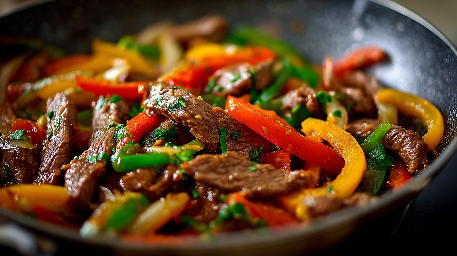 Hovězí nudličky s paprikou a tipem pro rychlou omáčku