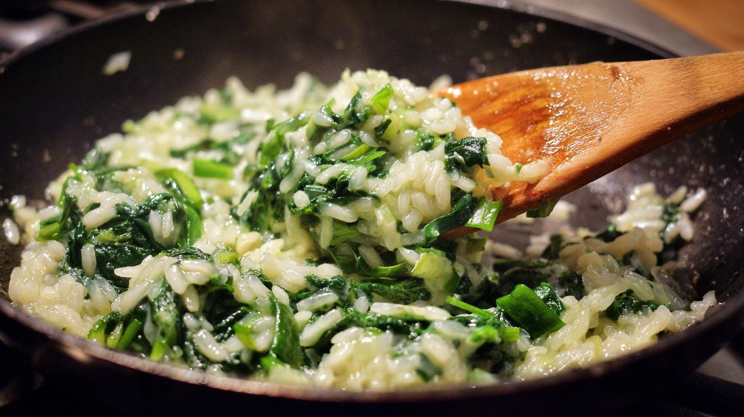 Špenátové rizoto s cibulí správný způsob pro jemnou texturu. Rychlý přehled poměrů a tipy úspory Špenátové rizoto s cibulí správný způsob pro jemnou texturu. Rychlý přehled poměrů a tipy úspory