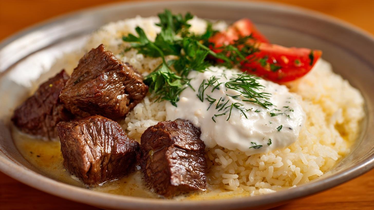 Hovězí maso s rýží a smetanou jako uklidňující večeře. Jak servírovat pro maximální útěchy