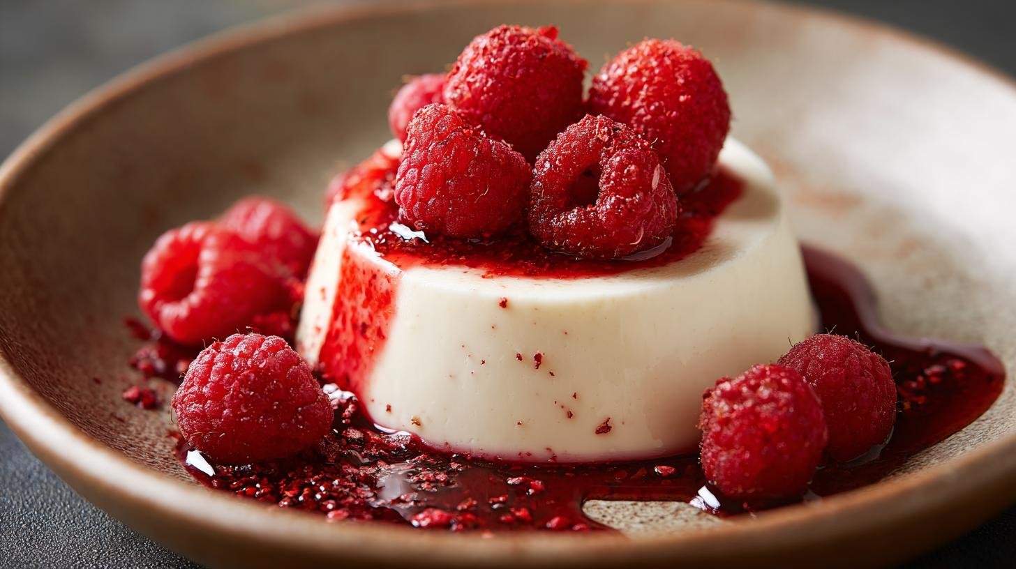 Vanilková panna cotta s malinami jako rychlá sladká úleva