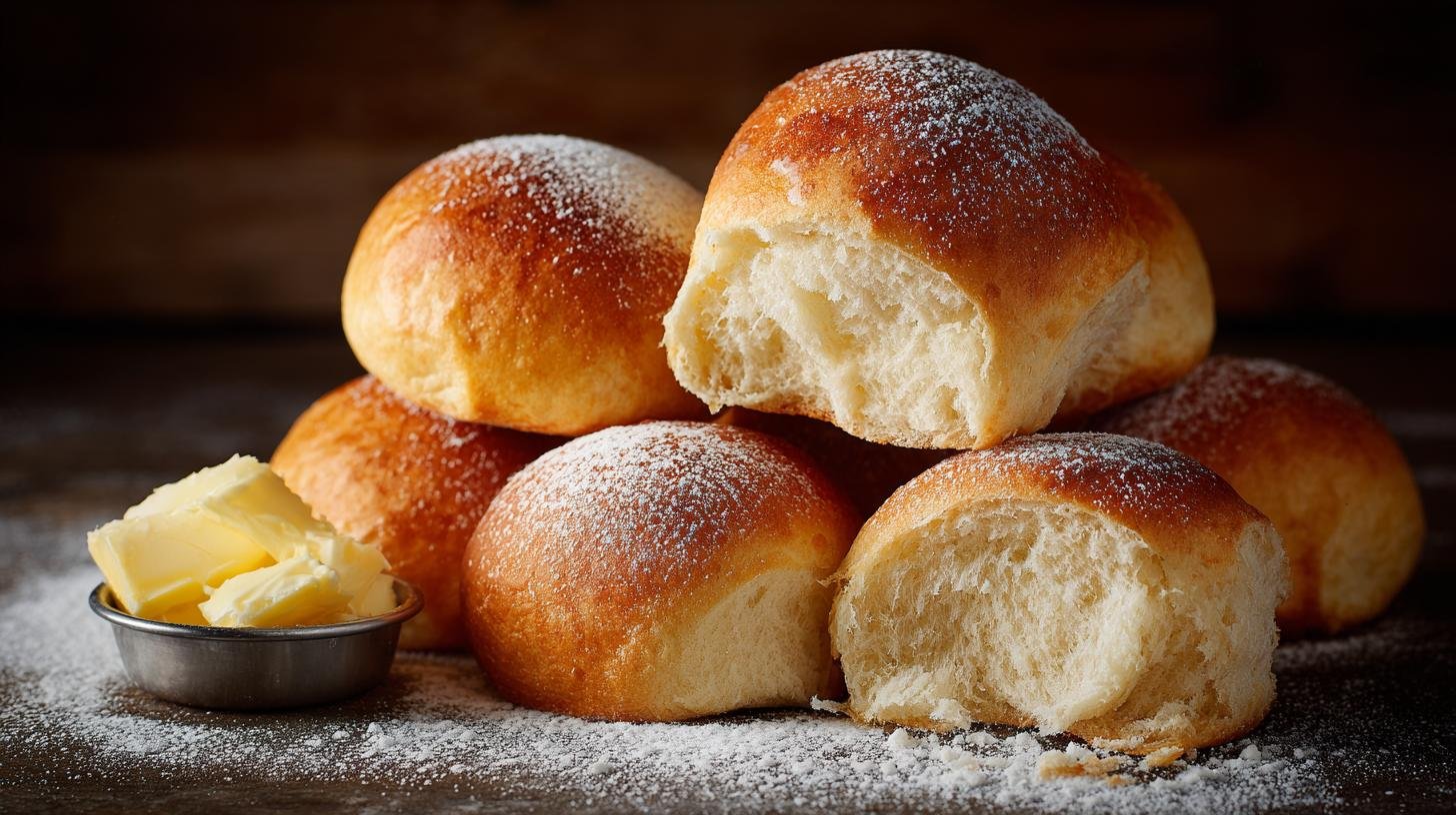 Rohlíky s máslem a moukou podle správného domácího postupu. Krok za krokem v praxi