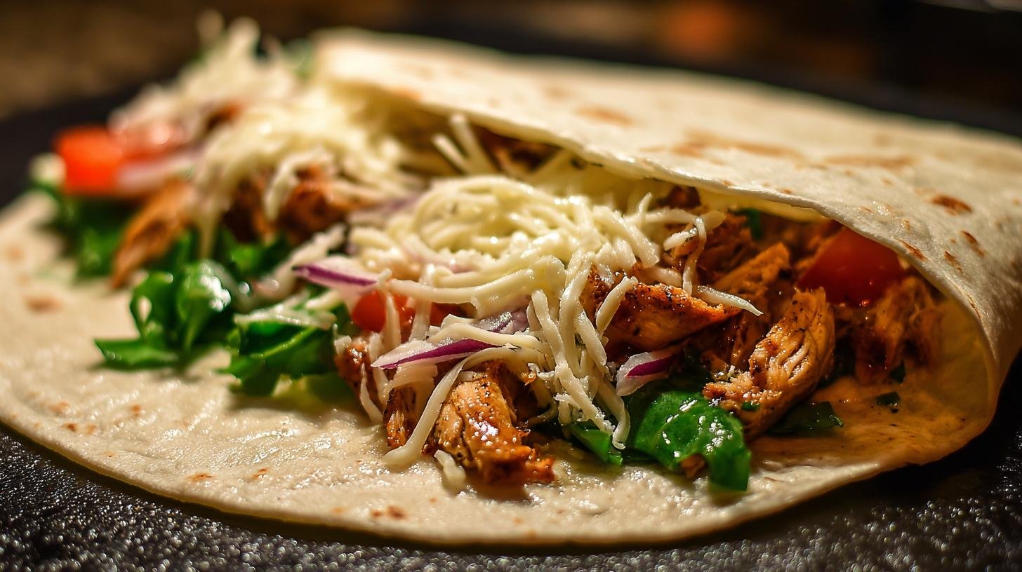 Tortilla s kuřecím masem rychlá domácí večeře