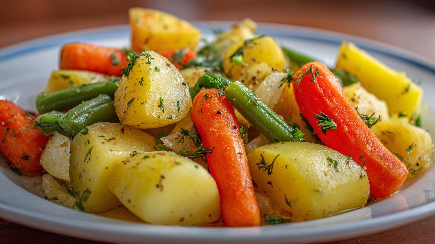 Rychlá zeleninová směs s bramborami a mrkví pro lehký oběd
