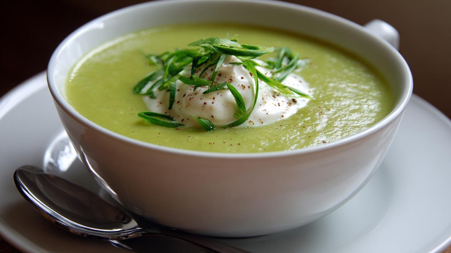 Krémová polévka z hrášku hotová za deset minut. Co budete potřebovat