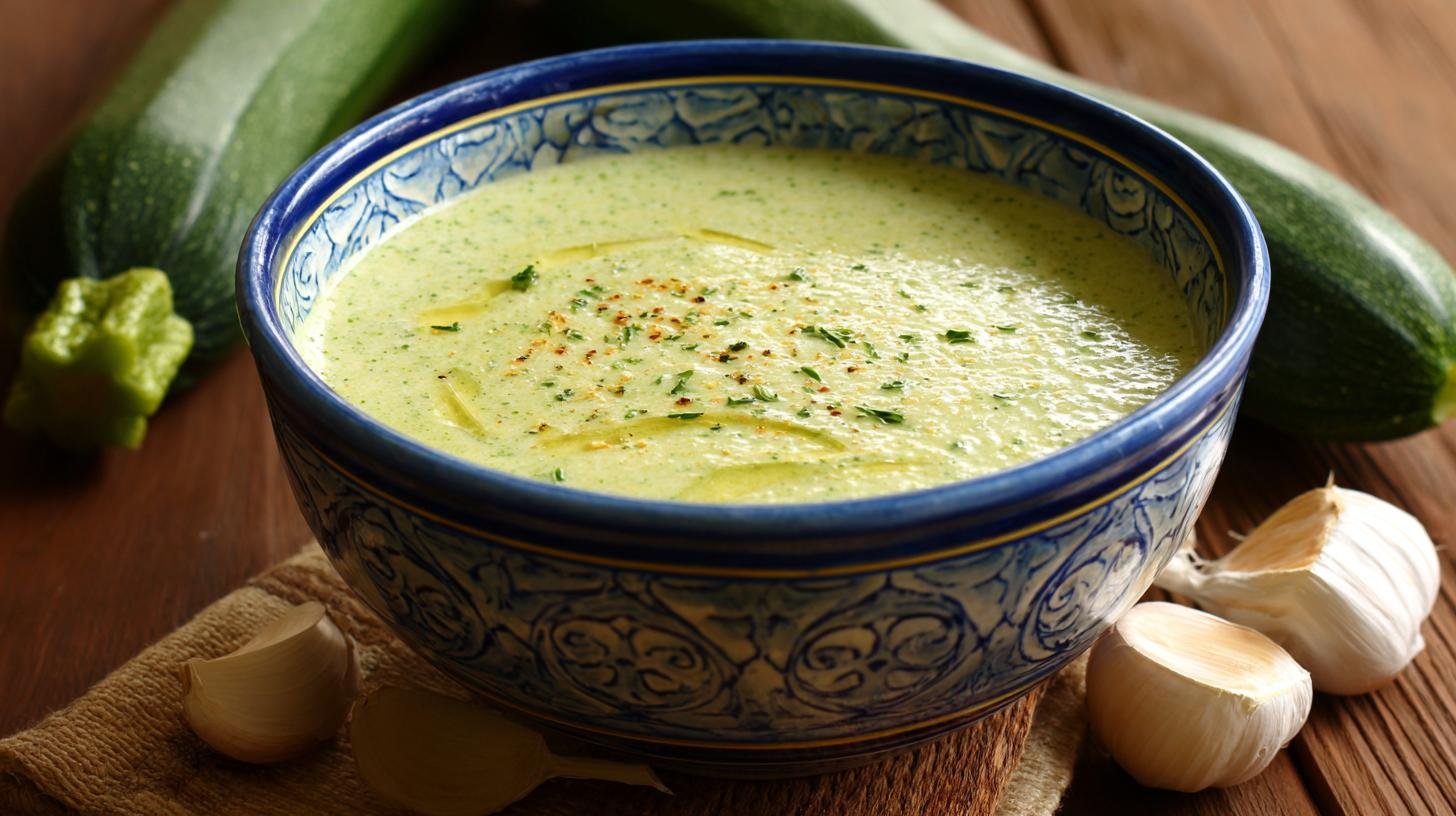 Krémová cuketová polévka s česnekem rychleji než očekáváte. Postup během 20 minut