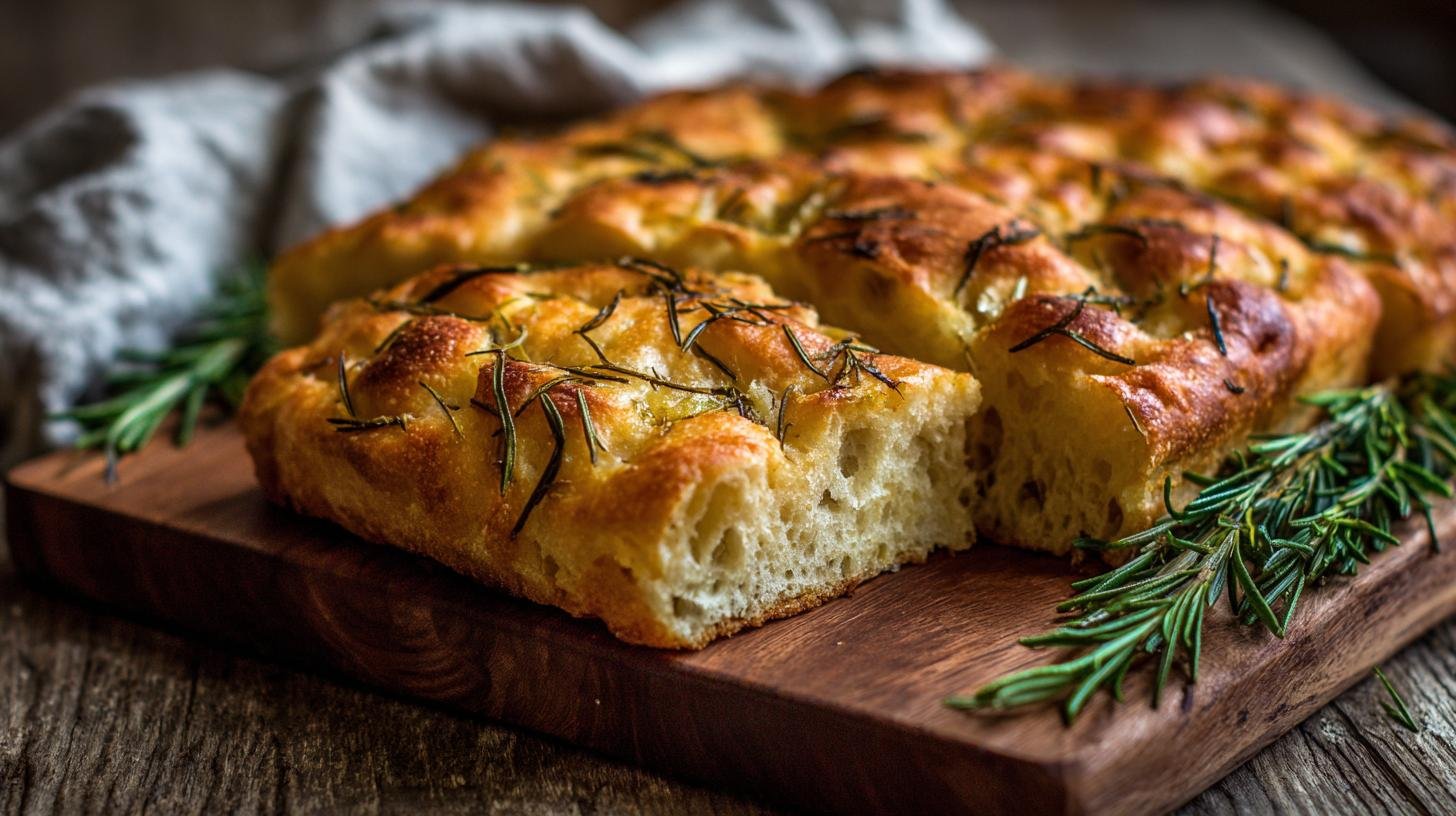 Jednoduchá focaccia s rozmarýnem pro voňavou domácí pohodu. Rychlý recept krok za krokem Jednoduchá focaccia s rozmarýnem pro voňavou domácí pohodu. Rychlý recept krok za krokem