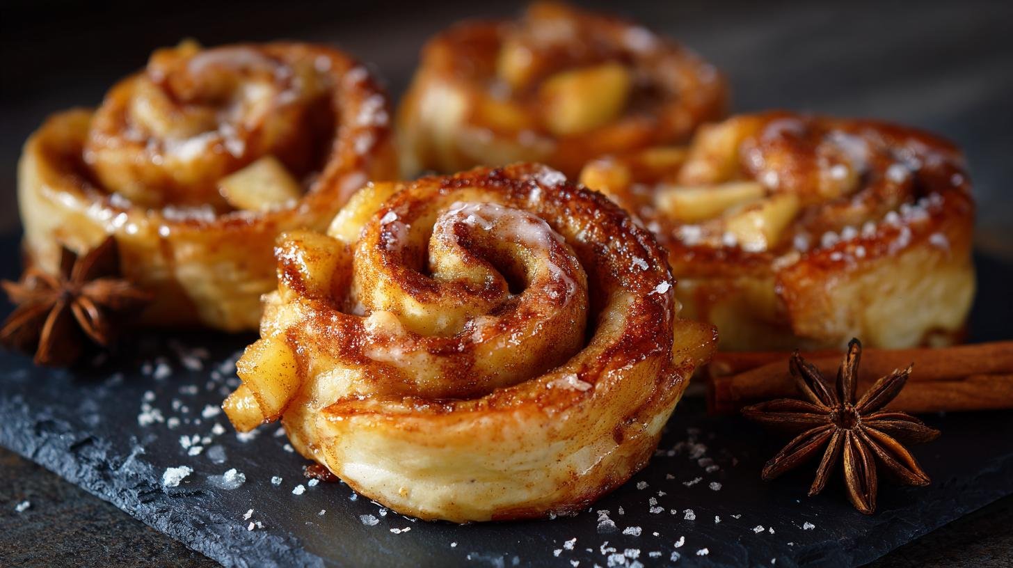 Jablečné šneky s tvarohem a skořicí pro rychlou sladkou pauzu