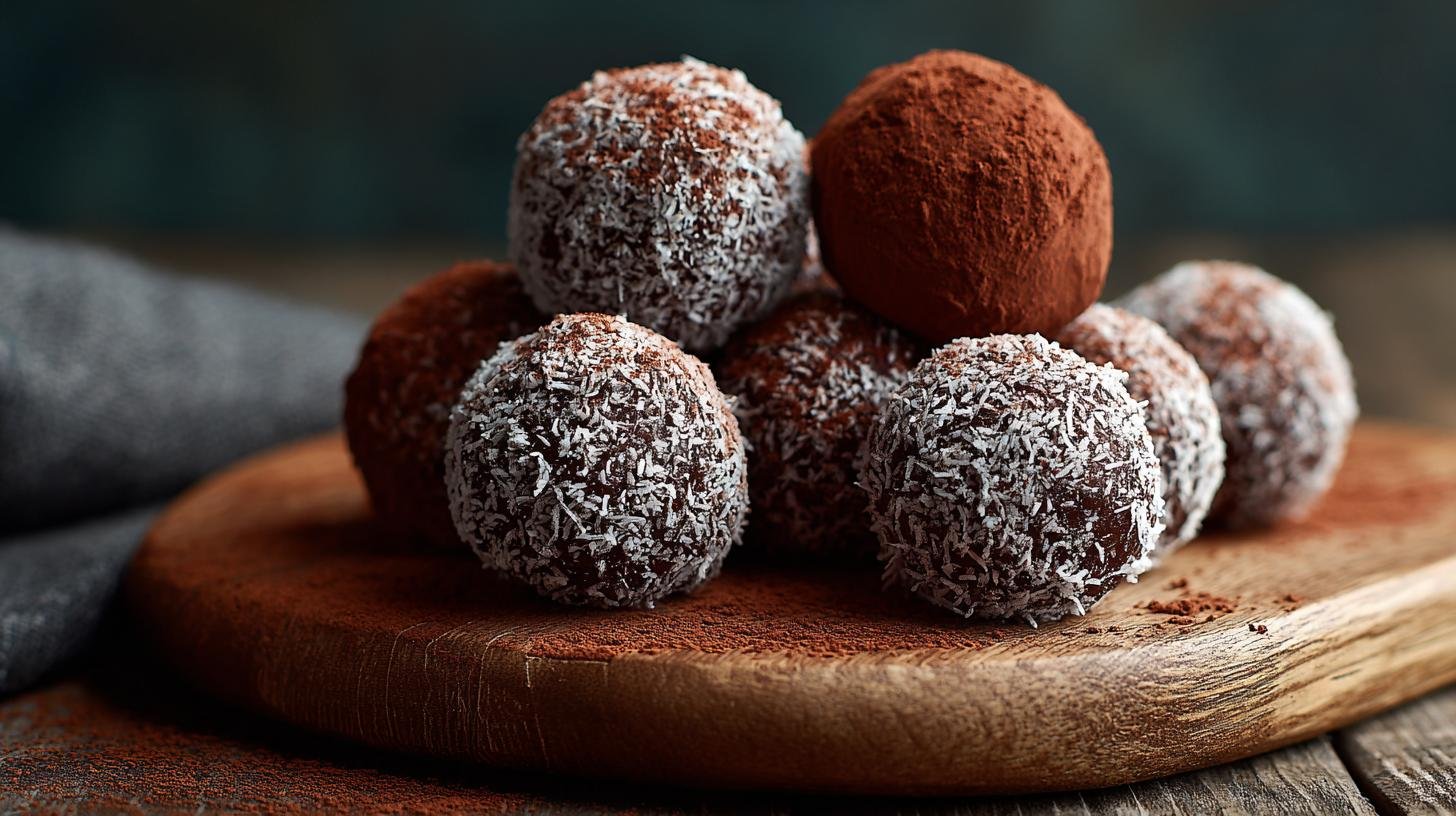Čokoládové kuličky s kakaem a smetanou bez pečení