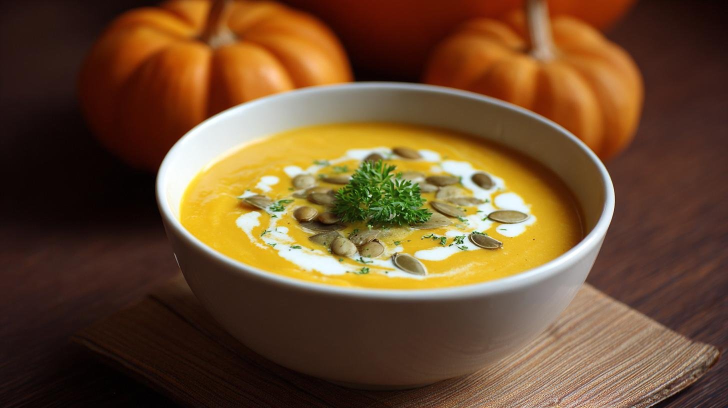 Krémová dýňová polévka s kokosovým mlékem, tip pro teplý večer. Jak servírovat a šetřit čas i peníze