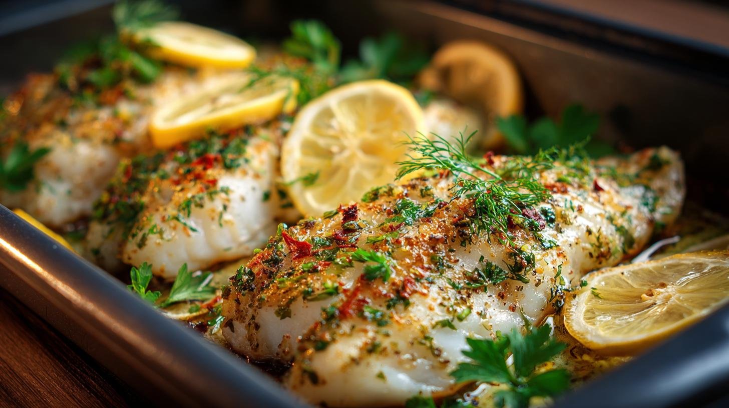 Pečené rybí filety s bylinkami a citronem, lehká večeře. Servírování, skladování a zdravotní přínosy