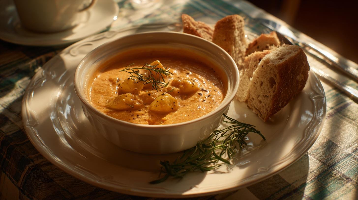 Mrkvový krém s bramborami a máslem jemný a uklidňující