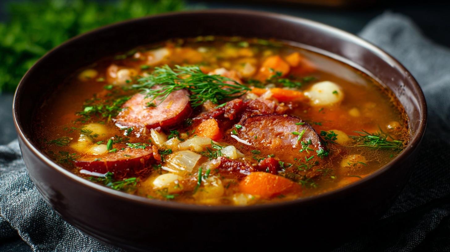 Fazolová polévka s uzeninou vydatná zimní miska. Jak na to — rychlý postup