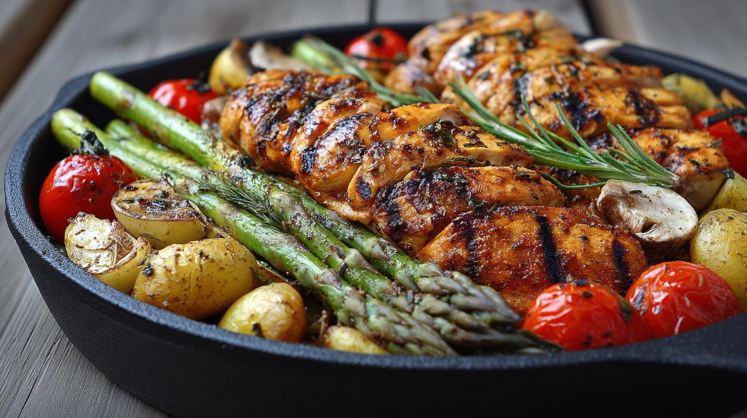 Grilované kuřecí maso s zeleninou bez zbytečného oleje. Jak připravit kuře a zeleninu