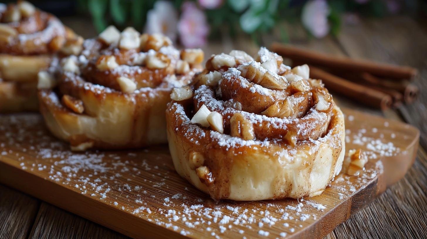 Snadné rolky s jablky a skořicí z mála ingrediencí. Postup krok za krokem