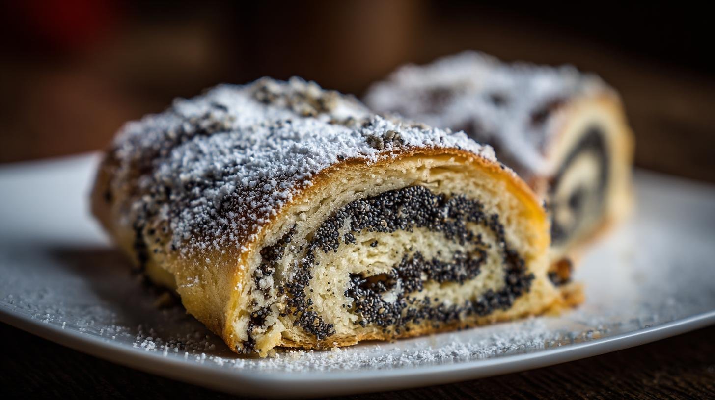 Rychlý makový závin s cukrem bez zbytečných kroků. Uskladnění a servírování