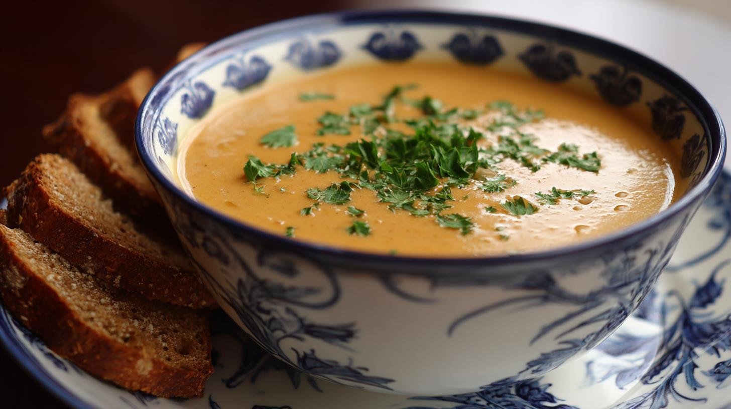 Polévka z červené čočky krémová bez mouky. Tipy, variace a tajný trik