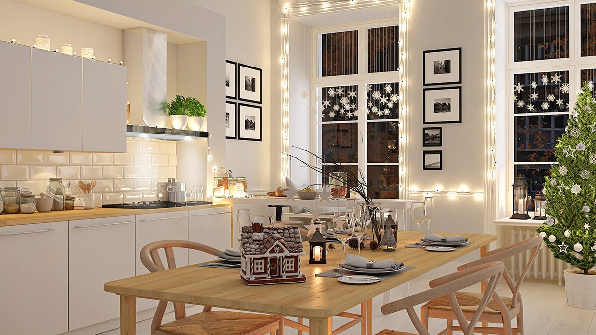 Jak vyzdobit kuchyni na Nový rok: 35 nápadů pro slavnostní náladu 13 Jak vyzdobit kuchyni na Nový rok: 35 nápadů pro slavnostní náladu