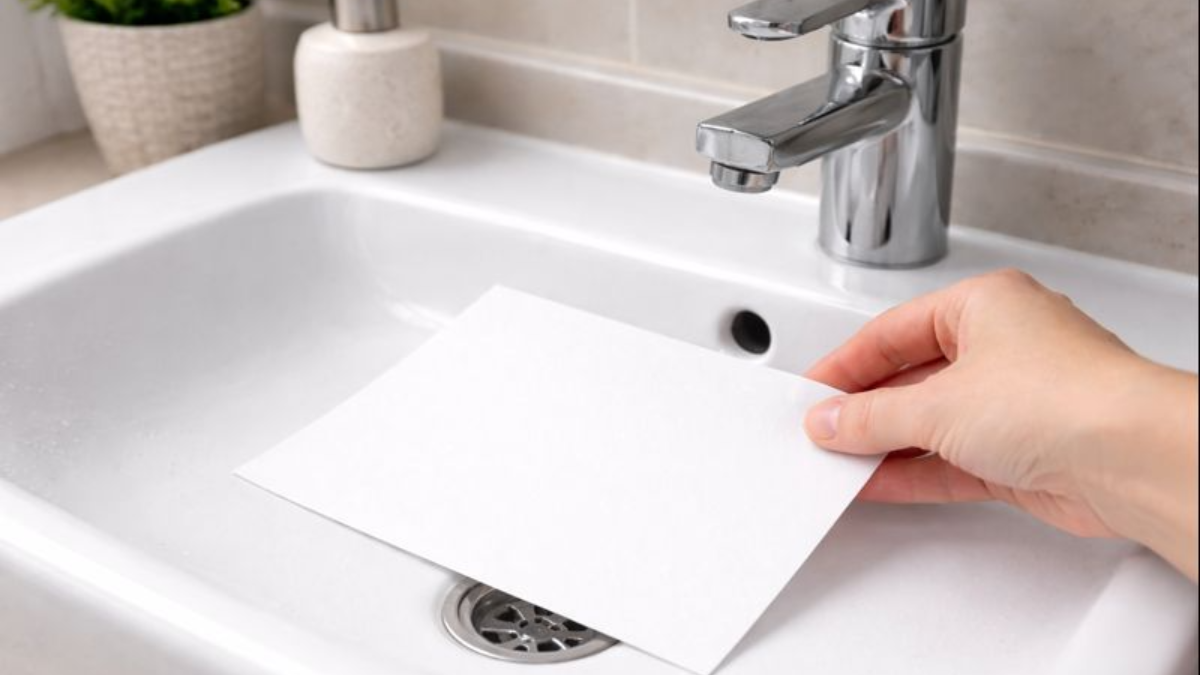 Když odjíždím z domu na delší dobu, vždycky položím list papíru do dřezu a na toaletě nesplachuji vodu – tady je důvod