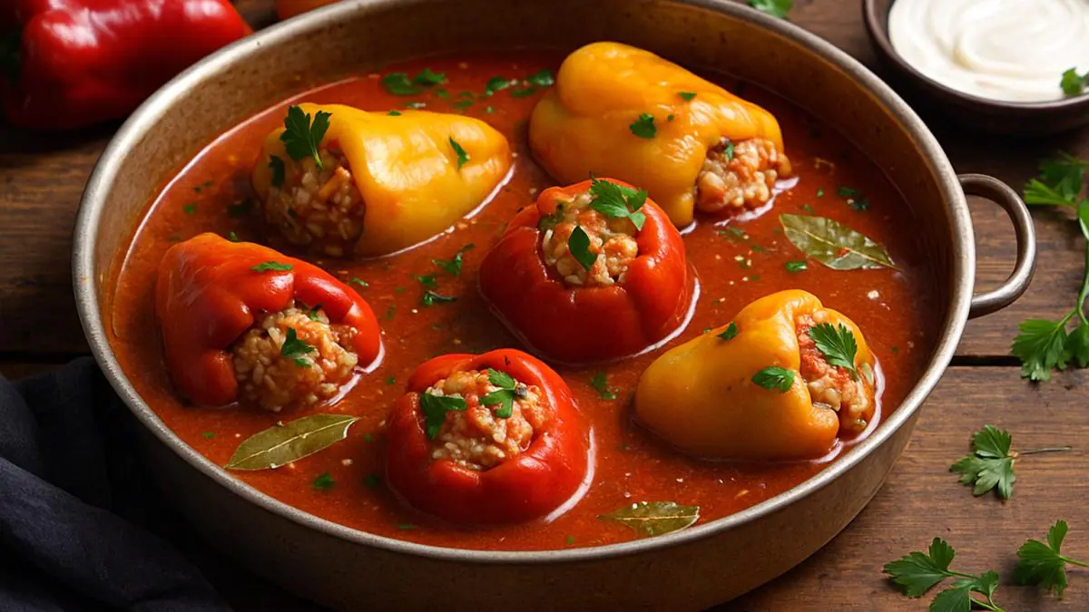 Recept na Štědrý večer plněné papriky s fazolemi