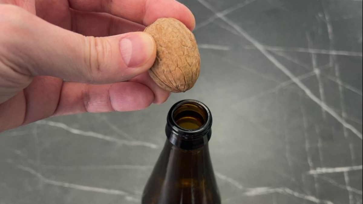 Vlašské ořechy už nelouskám klasicky – používám láhev: snadné jako louskat semínka – jádra celá, žádné drobky ani střepy 2 Vlašské ořechy už nelouskám klasicky – používám láhev: snadné jako louskat semínka – jádra celá, žádné drobky ani střepy