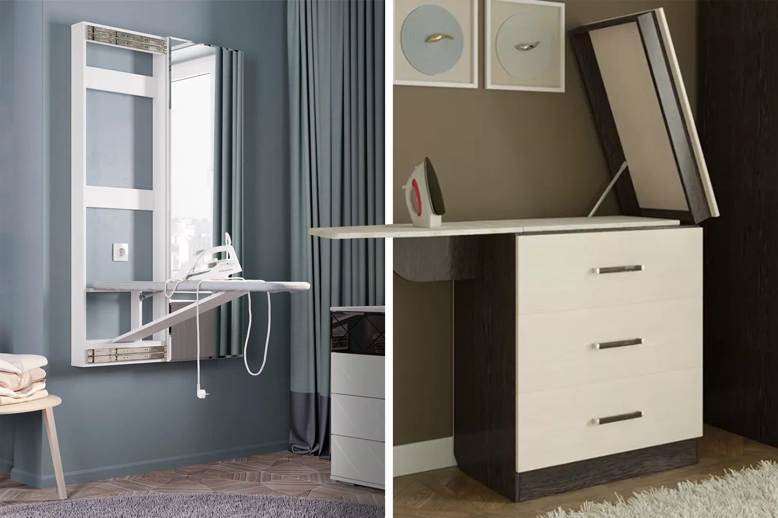 Žehlení bez starostí: 5 neobvyklých způsobů, jak v bytě umístit žehlicí systém po česku