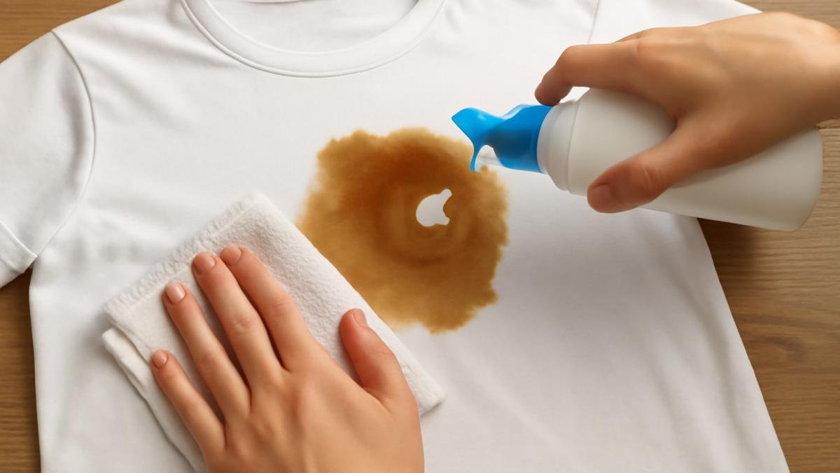 Za 2 minuty a bez pračky: kouzelný trik, který odstraní jakoukoli skvrnu z bílého trička