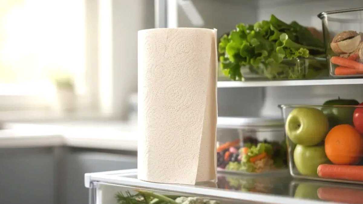 Žádný plast ani fólie: papírový ubrousek v lednici mění úplně všechno