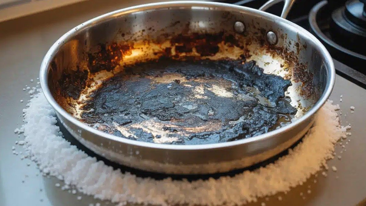 Žádná potřeba sody a octa. Nejlepší způsob, jak se zbavit připálenin na pánvi pomocí jedné suroviny