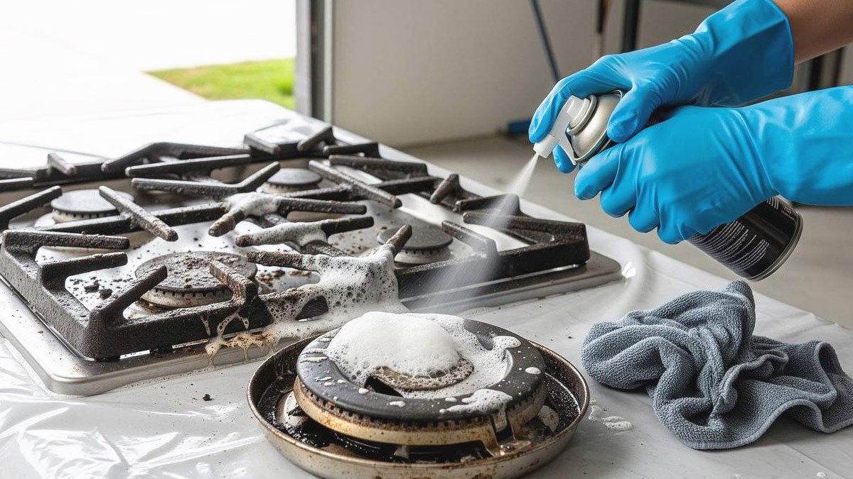 5 způsobů, jak vyčistit připálené skvrny na plynovém sporáku, aby zase zářil a byl bezpečný