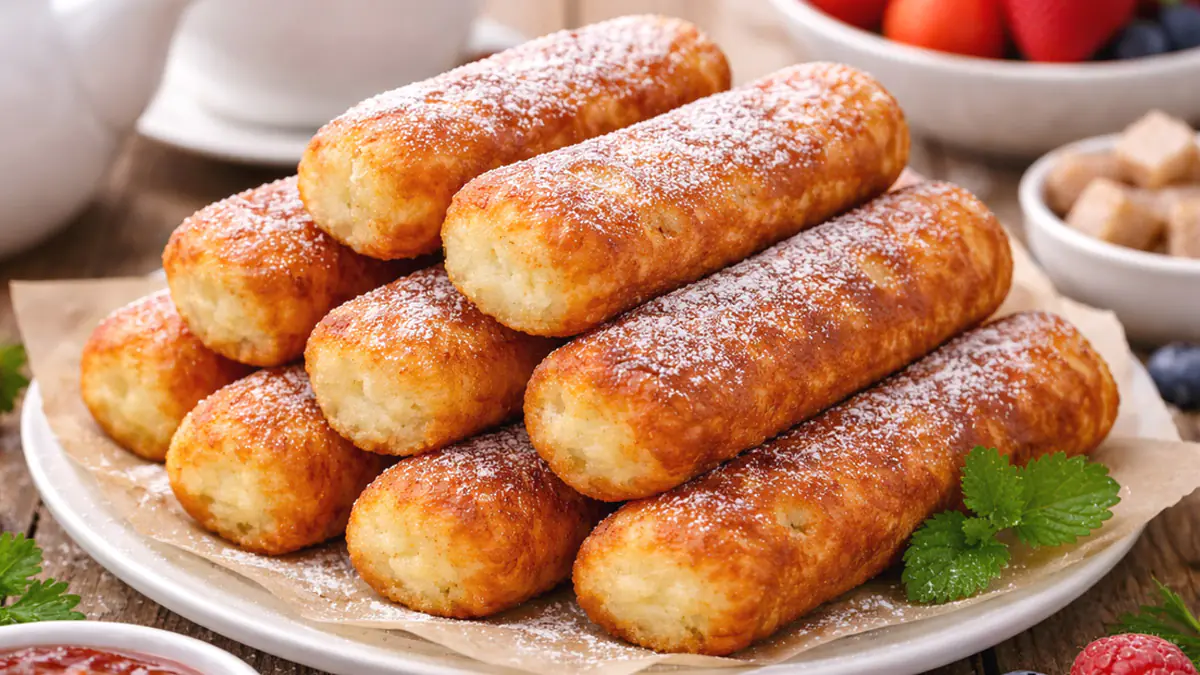 Místo nudných koláčků vezmu tvaroh a za 10 minut usmažím hromadu lahůdek k čaji: křupavé tvarohové tyčinky