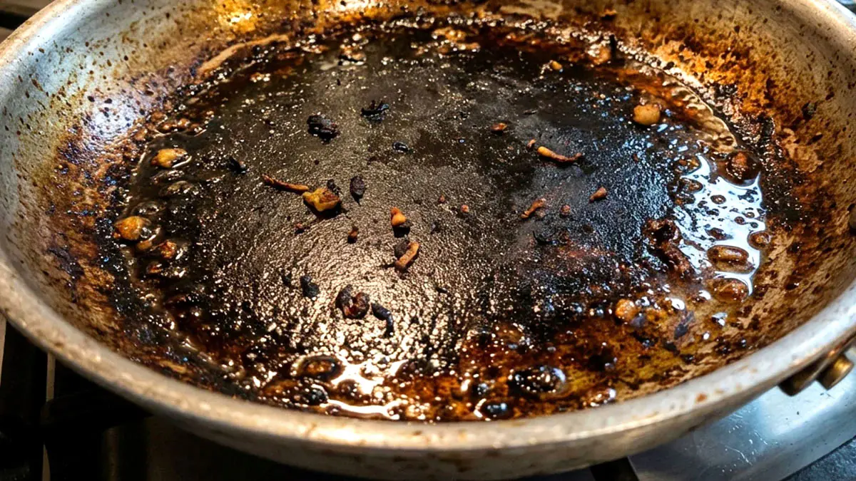 Posypte tento prášek na mastnotu připečenou k pánvi… za 5 minut bude jako nová