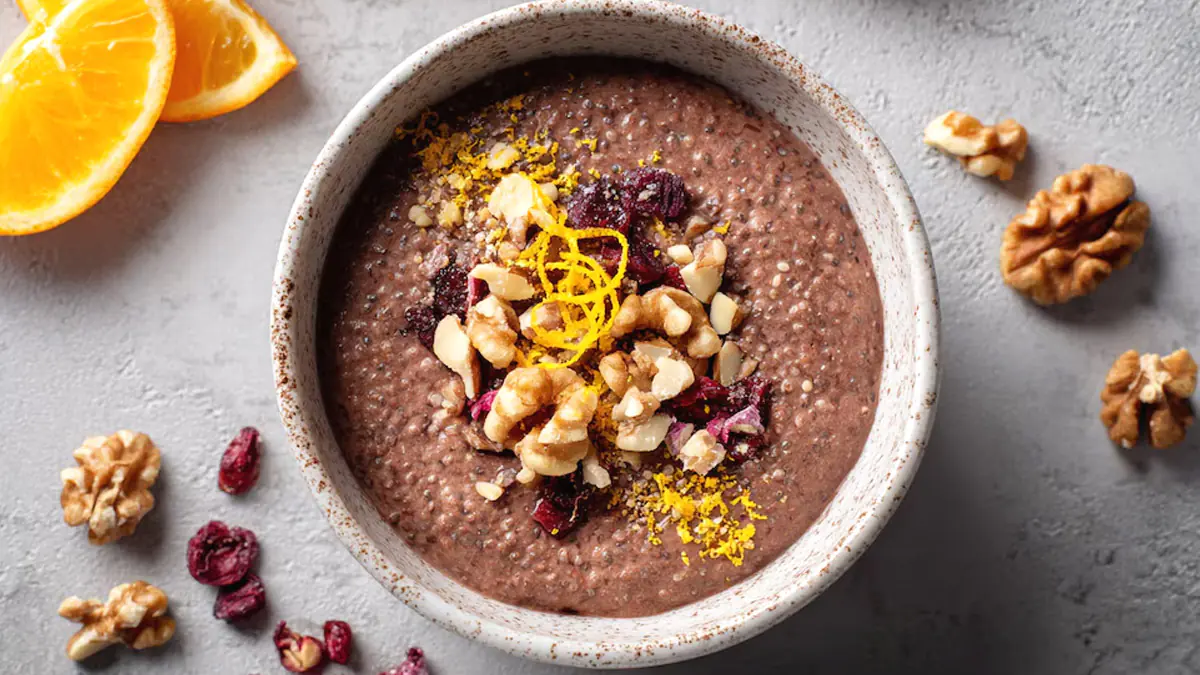 Chia a čokoládový pudink: rychlý a zdravý dezert, který uspokojí chuť na sladké bez přidaného cukru