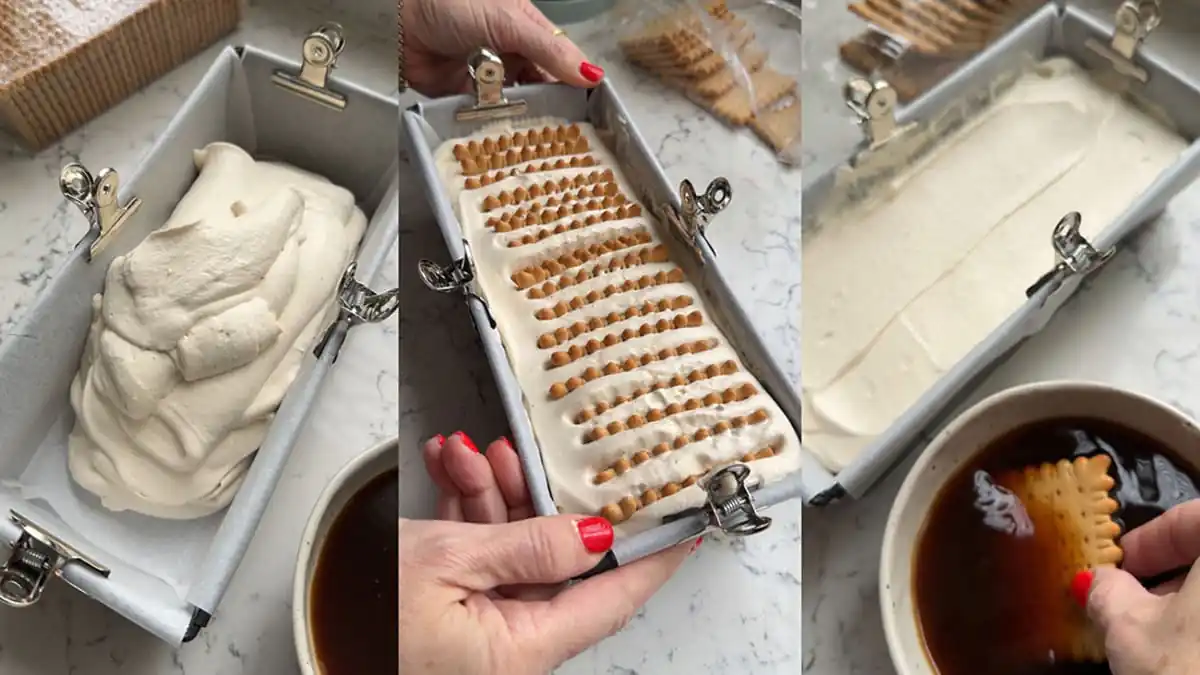 Obrácený sušenkový dort 2 Obrácený sušenkový dort