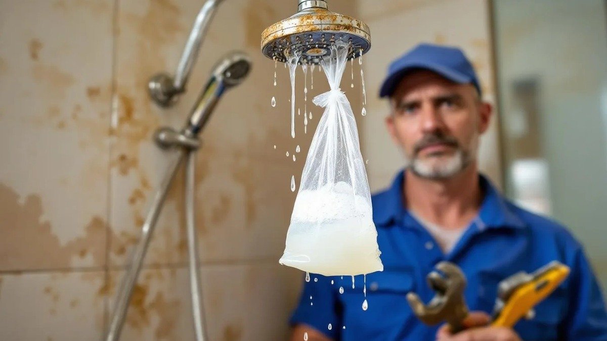 Instalatér vysvětluje, proč „trik se sáčkem octa“ nefunguje na sprchových hlavicích