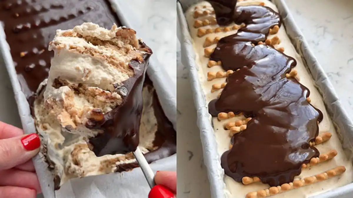 Obrácený sušenkový dort