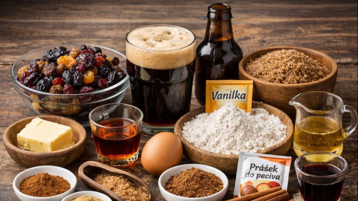 Kolač se sušeným ovocem a tmavým pivem