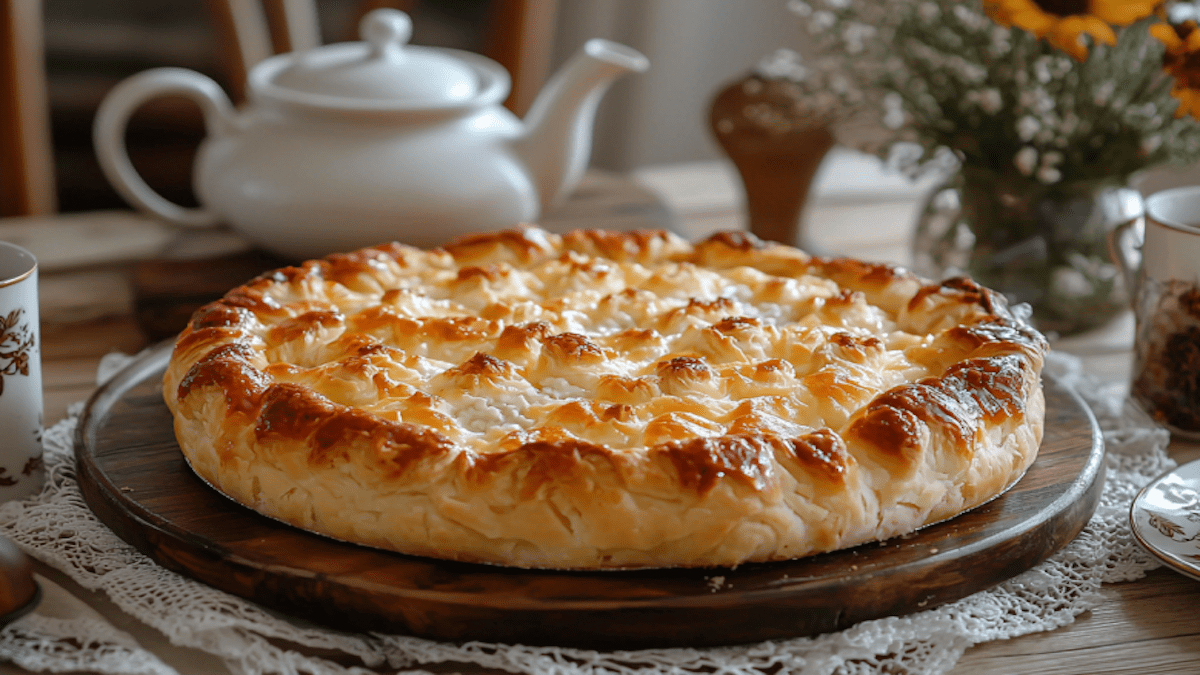 Tvarohový koláč z listového těsta na snídani i útulné rodinné posezení u čaje