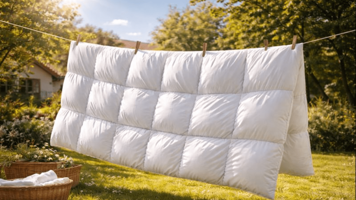 Vyjasnilo se – sušte peřinu a už ji nevyklepávejte! Tři „tradiční“ způsoby nefungují: roztoči stejně přežijí a odborník prozrazuje jeden trik, který rychle usuší a nevybledne