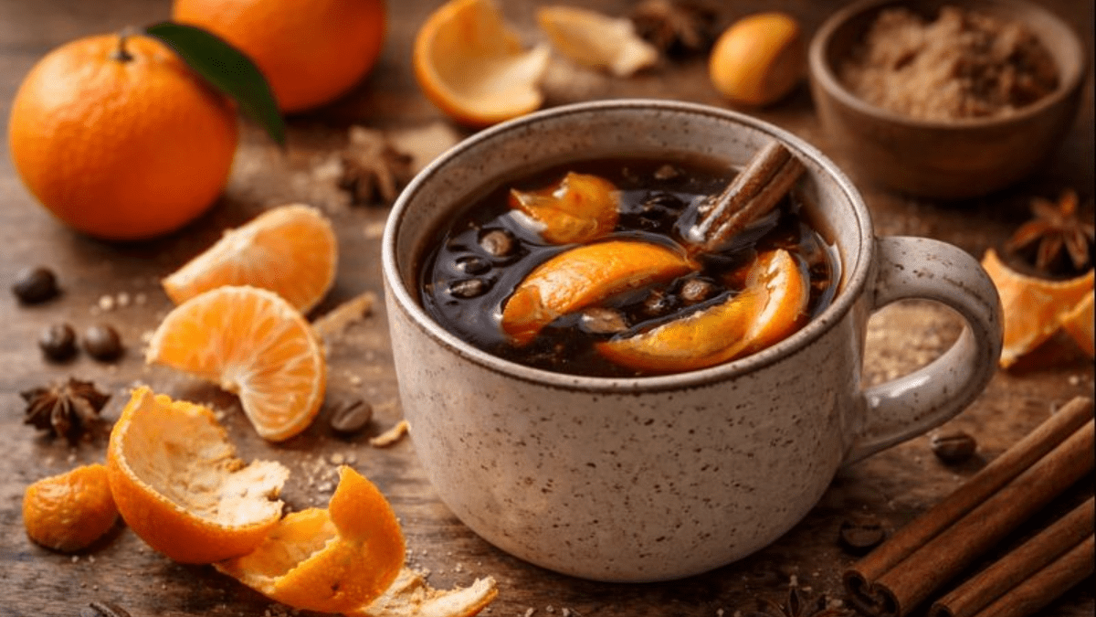 Mandarinkové slupky zalévám kávou – a celou zimu si užívám svůj trik: jednoduchý lifehack