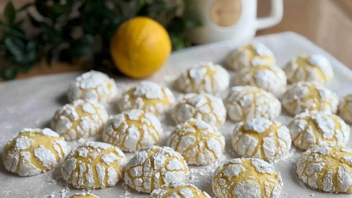 Zasněžené citronové sušenky