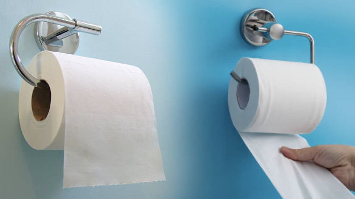 Zkontrolujte koupelnu hned teď Toaletní papír pověšený „tímto způsobem“ se pokryje mikroby