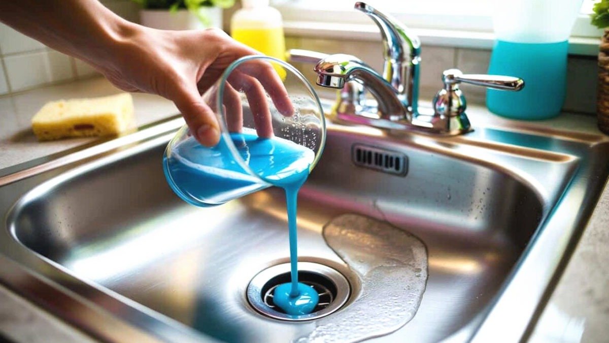 Bez octa a jedlé sody: nalijte půl sklenice a odpad se vyčistí sám