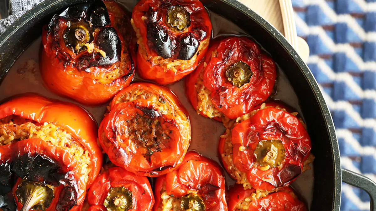 Plněné papriky během chvilky – vegetariánské 3 Plněné papriky během chvilky – vegetariánské