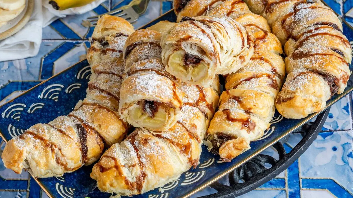 Banánové šneky s Nutellou: sladký recept