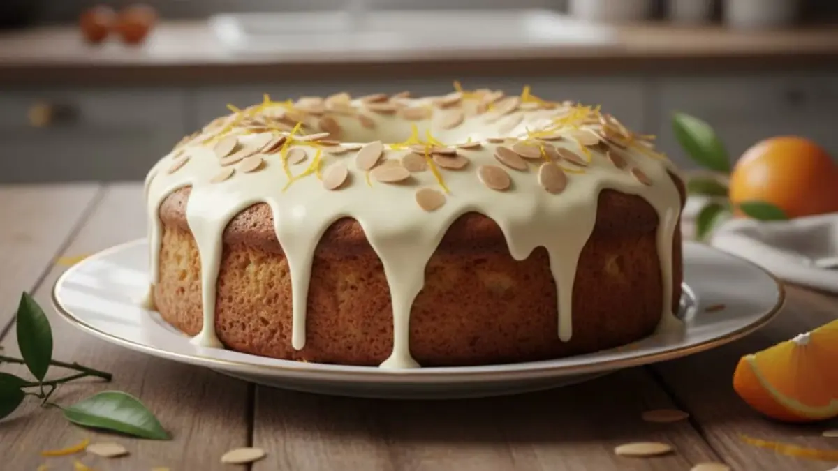Jak připravit mandlovo-pomerančový piškot s ganache z bílé čokolády jednoduchý recept v několika krocích