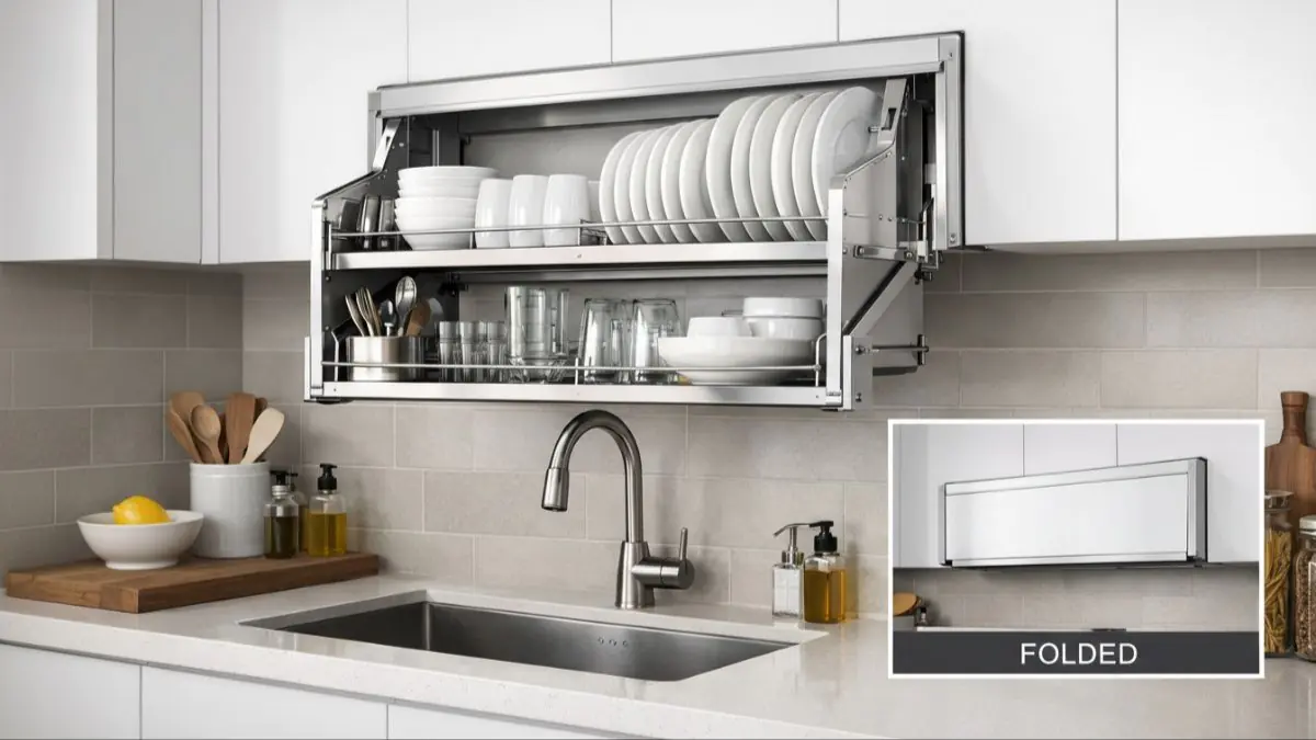6 modelů odkapávače na nádobí nad dřezem pro rok 2026, díky kterým bude minimalistická kuchyně efektivnější