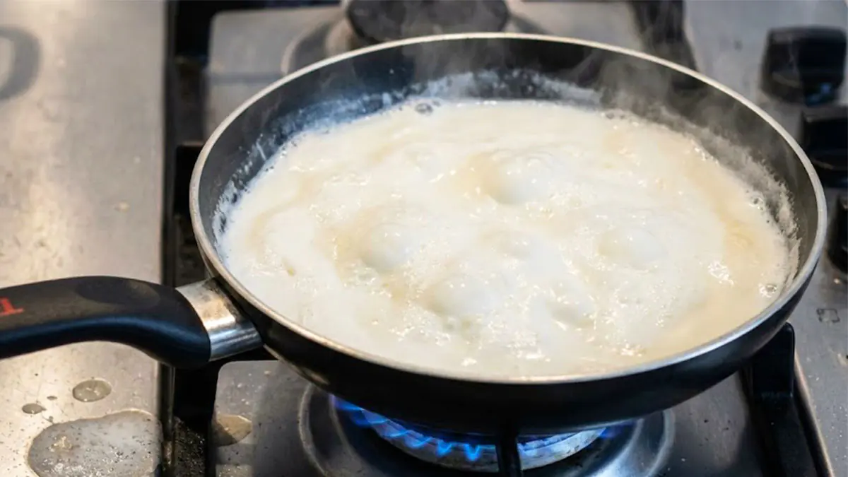 «Nalijte do přichycené pánve „tento nápoj“… za 10 minut se povrch obnoví a životnost se prodlouží o další 2 roky»