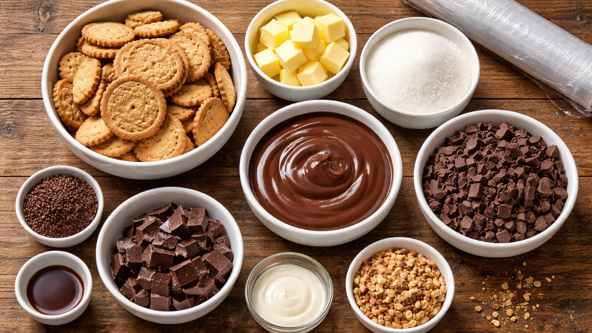 Oblíbený dort královny Alžběty s čokoládou a sušenkami